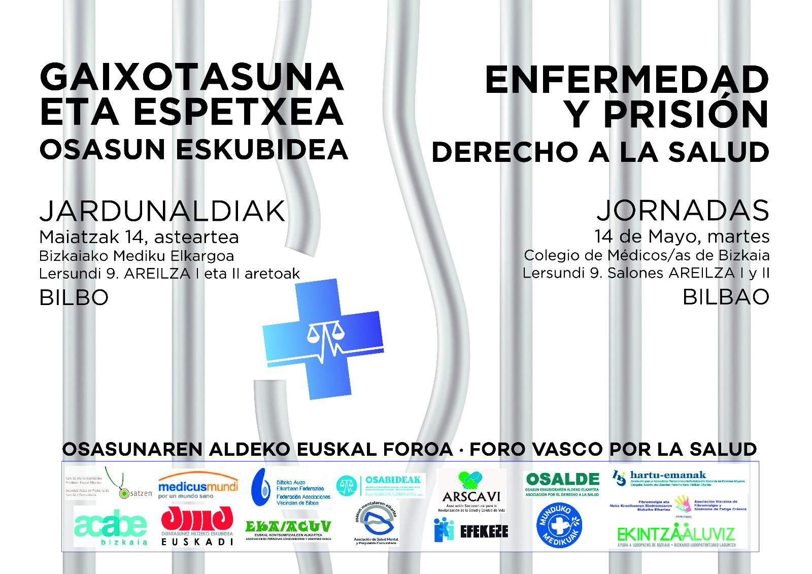 "Enfermedad y prisión" Jornada de Osabideak en Colegio de médicos de Bizkaia