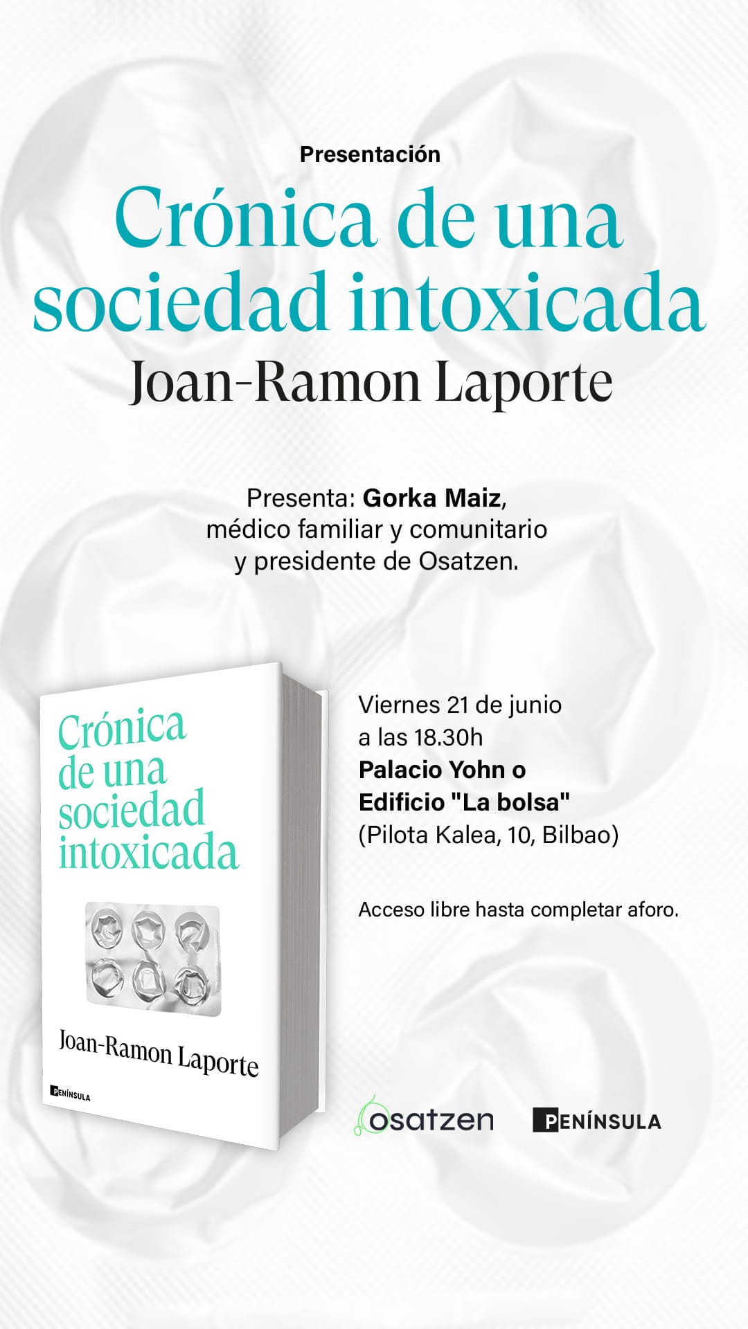 «Crónica de una sociedad intoxicada» de Joan-Ramon Laporte